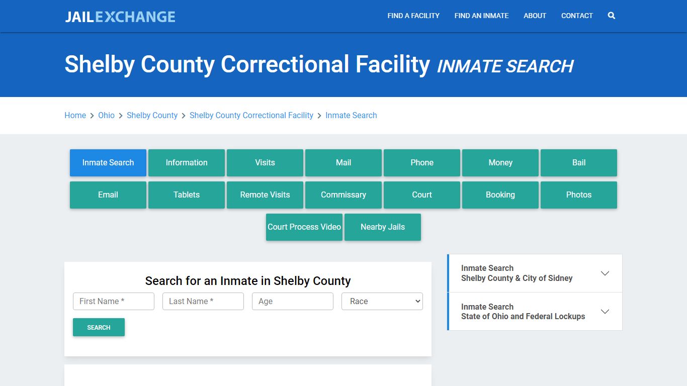 Shelby County Correctional Facility Inmate Search - Jail Exchange