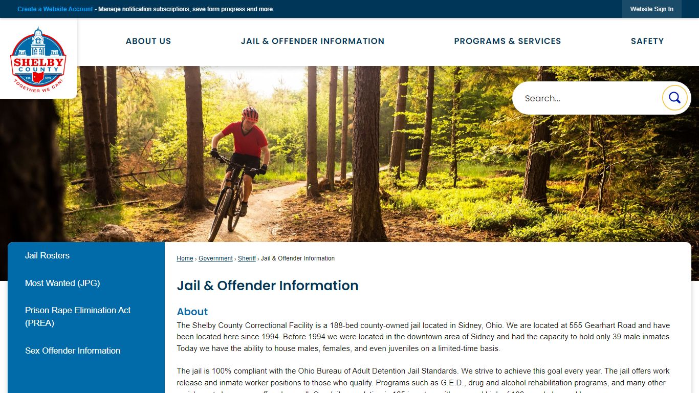 Jail & Offender Information | Shelby County Commissioner’s Office, OH